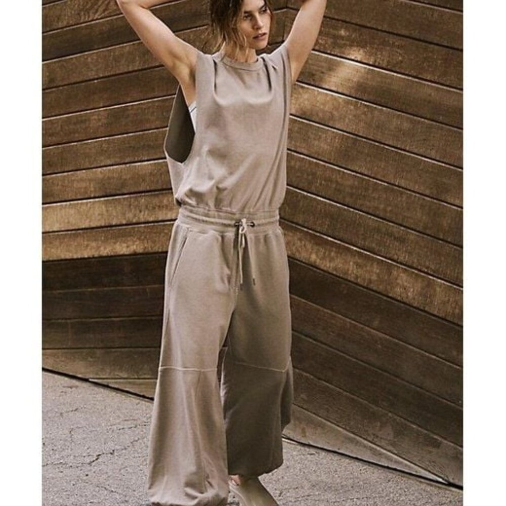 Throw and Go Onesie in Cement | Free People